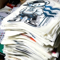 Stampe Termoadesive in Plastisol con Logo Orso Fai-da-Te per T-Shirt, Trasferimenti a Caldo Lavabili e Impermeabili, Etichette DTF per Magliette