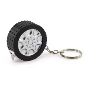 Mètre Ruban Rétractable Personnalisé en Forme de Pneu de 3FT, Mini Mètre Ruban Centimètre/Pieds, Porte-clés Règle pour Voyage, Camping, Outil de Couture - Product Image 4