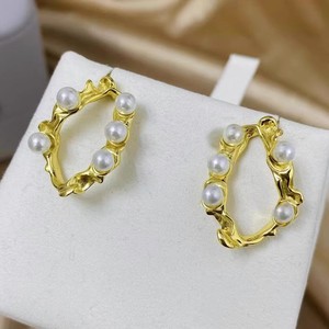 Accesorios de Plata de Ley 925 para Manualidades, Cuentas de Perlas de 3-4 mm con Soporte Hueco, Múltiples Cuentas para Joyería de Plata, Pendientes - Product Image 1