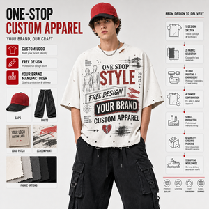 เสื้อยืดสตรีทแวร์ขายส่ง 300GSM ผ้าคอตตอนหนานุ่ม ซักย้อมสีแบบแอซิดวอช ทรงโอเวอร์ไซส์ ครอป ทรงบ็อกซี่ ประดับเพชรเทียม เสื้อยืดผู้ชาย - Product Image 1