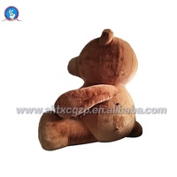 Grand ours en peluche gonflable beige brun pour mascotte de Noël, ballon