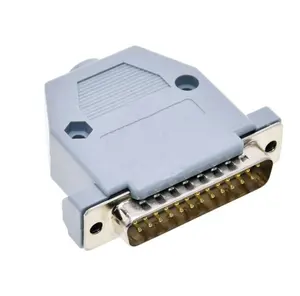 welding wire type DB25 25-pin parallel port male/female + plastic shell white glue two-row DB plug connector