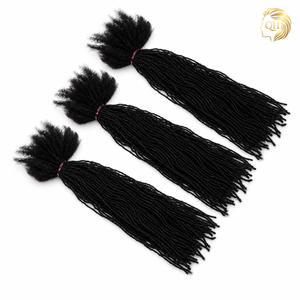 ผมแท้บราซิลแบบ Remy สำหรับต่อผม Meche Pour Les Locs ท็อปเปอร์ผมแท้สำหรับซ่อมแซมเดรดล็อค ไมโครล็อค ซิสเตอร์ล็อค สไตล์การถักทอ - Product Image 1
