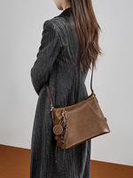 Nouveauté 2026 : Sac Hobo en Cuir de Vachette Véritable de Luxe pour Femme, Sac à Bandoulière Vintage pour le Quotidien