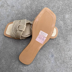 جديد بابوش فام حجر الراين مريح يتوهم أحذية في الهواء الطلق الصيف السيدات صنادل شبشب مسطح للنساء - Product Image 6