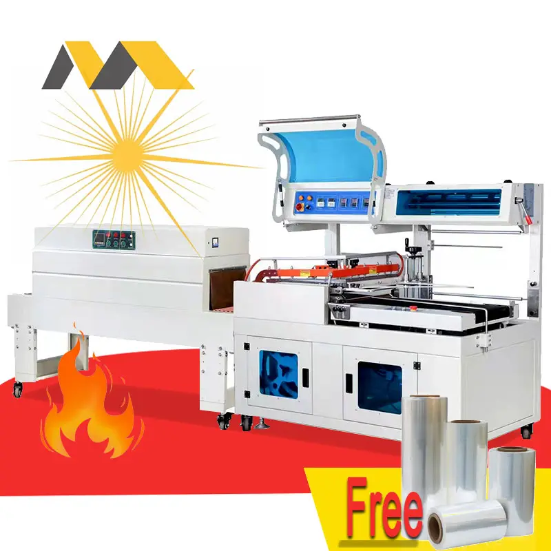 Plastic Film Auto L Shrink Wrapping Machine Automatic Packaging L Bar Sealer For Tape Production Line