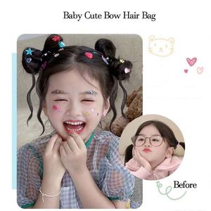 1 pièce Sweet Little Girl Ponytail Wholesale Bow Grab Clip Hair Bag Children's Wig Dopamino-Bun Headwear Supplier - Product Image 2