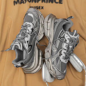 รองเท้าลำลองแบบผูกเชือกสำหรับผู้ชาย, รองเท้าลำลองสไตล์เอเวอร์กรีนเทรนด์แฟชั่นกันลื่นระบายอากาศได้ดีทำจากไมโครไฟเบอร์ - Product Image 4