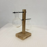 Support Rotatif en Bois pour Ornements, Durable et Écologique, pour Terrarium de Plantes de Jardin ou Artisanat en Bois