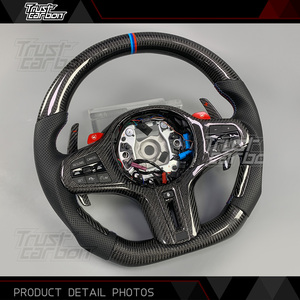 Volante Personalizado de Fibra de Carbono Real para <span class=keywords><strong>BMW</strong></span> G05 G20 G30 G2X G3X X5 X3M X4M M2 M3 M4 M5 <span class=keywords><strong>M8</strong></span> Z4 840i 740i 540i 440i 340i 330i - Product Image 3