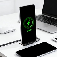 Câble de charge rapide PD Type-C 240W avec support de téléphone intégré et support pliable pour ordinateurs, smartphones et tablettes