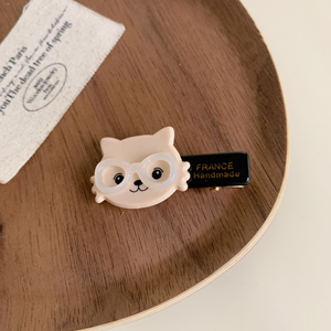 Mignon Lunettes Petit Chien Bec De Canard Clips Acrylique Animal Frange Clips Doux Fille Cassé Pinces À Cheveux Dessin Animé Épingle À Cheveux - Product Image 5