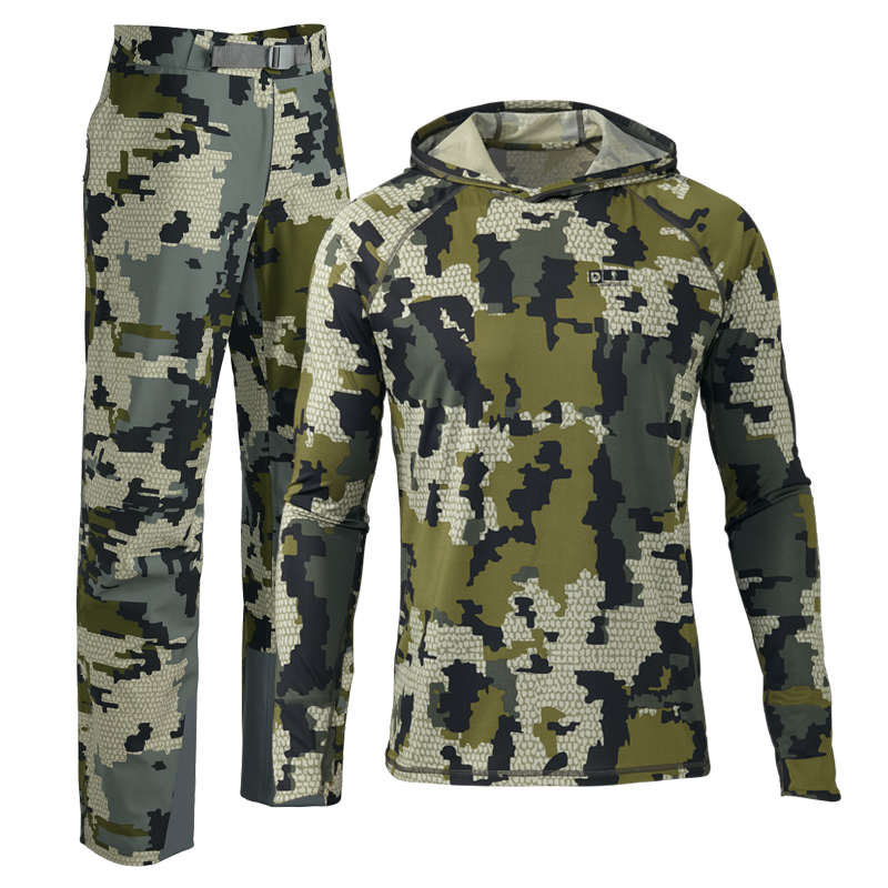 LOOGU Sweat à capuche de chasse pour homme avec doublure en polaire - Isolation performante - Camouflage, Ents Brown, Petit LOOGU Sweat à capuche de chasse pour homme avec doublure en polaire - Isolation performante - Camouflage, Ents Brown, Petit