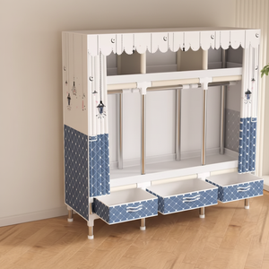 Armadio in Tessuto Resistente con Cassetti e Ripiani, Soluzione Salvaspazio per Soggiorno - Product Image 3