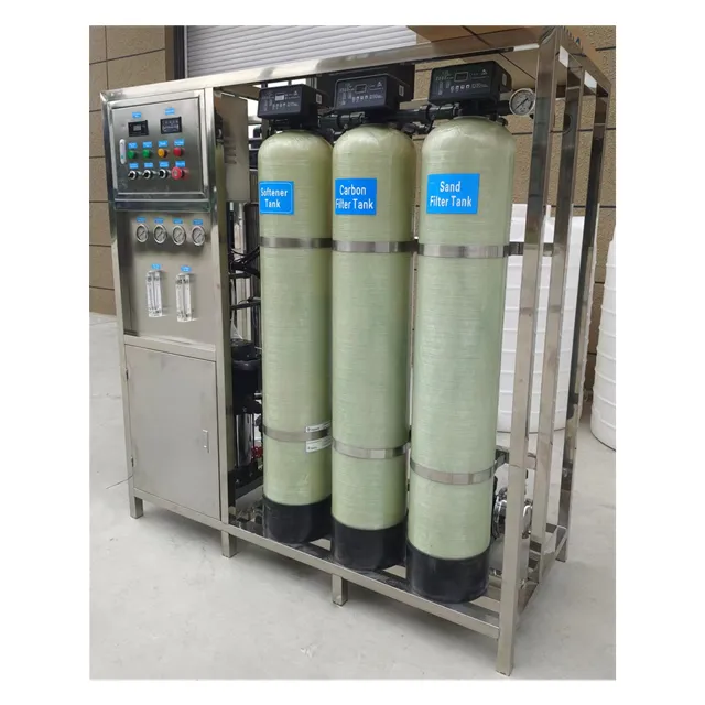 Máquina industrial de alta taxa de dessalinização 1T/H para água potável, sistema RO, purificação de água