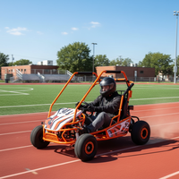 Buggy tout-terrain familial pour enfants de 120 cm³ à essence, kart à 4 temps avec transmission par chaîne, charge maximale de 190 kg, démarrage électrique, frein à disque hydraulique, pour l'extérieur