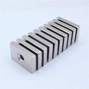 מגנט בלוק שקוע עם חור מרובע 1 מ\\\"מ, סופר חזק, עם שירותי ריתוך וחיתוך, מגנט קבוע לשימוש תעשייתי - Product Image 5