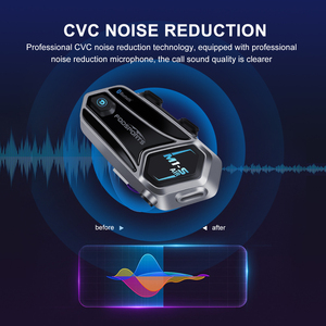 Fodsports-Intercomunicador Full Duplex para motocicleta, auriculares de 1000 metros, intercomunicador Bluetooth para casco, Air 4-6Riders - Product Image 5