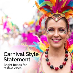 Collar de cuentas de ABS de 30 mm al por mayor para <span class=keywords><strong>carnaval</strong></span>, desfile, lanzamiento, fiesta, decoración multicolor - Product Image 5