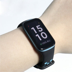 Bi-renk değiştirme silikon kayış delikleri Redmi Band2 <span class=keywords><strong>Mi</strong></span> Band8 aktif akıllı saat bantları için yumuşak nefes Watchband Correa - Product Image 6