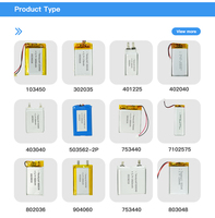 9373129/103450/103040/602030/602025 Batterie LiPo 3.7V personnalisée, cellules de batterie lithium polymère ion