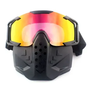 骷髅摩托车护目镜面罩Uv400防风成人摩托车越野Mx骑行眼镜
