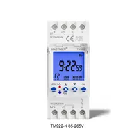 SINOTIMER TM922 Temporizador Digital Programable de 2 Canales con Intervalo de Segundos, Relé de Tiempo para Riel DIN de 7 Días y 24 Horas