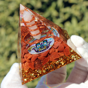 Kogiya Crystal Pyramid Resin Epoxy <b>Craft</b> With Backlight Desktop Ornament For Home Decor - Product Image 3