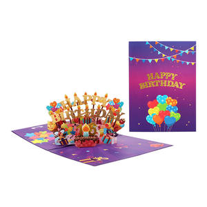Pop up <strong>Birthday</strong> <strong>Cards</strong> 1-100 Age Luxury Blowable LED Light Candle Cake Music Happy <strong>Birthday</strong> <strong>Card</strong> - Product Image 4