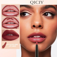 Gloss et crayon à lèvres 2-en-1 liquide mat aux herbes, personnalisable avec votre logo, résistant à l'eau, haute pigmentation, longue tenue, effet tatouage peel-off