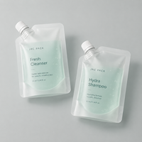 Pochette Doypack personnalisée imprimée avec bec verseur pour shampoing, savon liquide, crème et gel, pour recharge et emballage