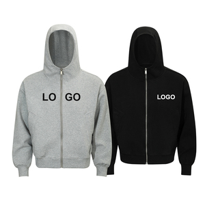 Người Đàn Ông Của Heavyweight 500 GSM Quá Khổ Áo Khoác Và Zip Jumper Tùy Chỉnh In Áo Trống Áo Khoác Cho Mùa Đông Odm Cung Cấp - Product Image 1