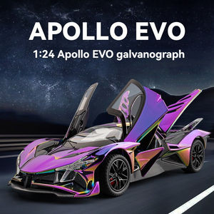 Coche modelo fundido a presión 1:24 <span class=keywords><strong>Apollo</strong></span> <span class=keywords><strong>EVO</strong></span> con sonido y luz puertas retiradas adorno abierto decorar coche de Metal modelo coche Juguetes - Product Image 2