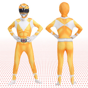 Costume de cosplay Manyusha Power Rangers, combinaison pour enfants unisexe, costumes de film et de télévision, tenue d'équipe de dinosaures pour Halloween - Product Image 3