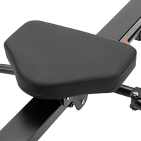 Rameur hydraulique pliable à résistance réglable avec pédale antidérapante pour entraînement à domicile