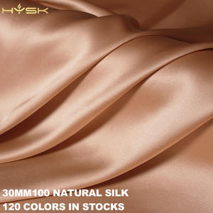 30 мм 100% Шелковая атласная ткань 6A высшего сорта <span class=keywords><strong>Seda</strong></span> оптом MOQ 1 по метру золотисто-розовая цветовая гамма - Product Image 1
