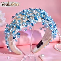 YouLaPan – bandeaux de mariage élégants et exquis, faits à la main, tissage de diamants d'eau, accessoires pour cheveux pour femmes, pour banquets et danses, YXA290