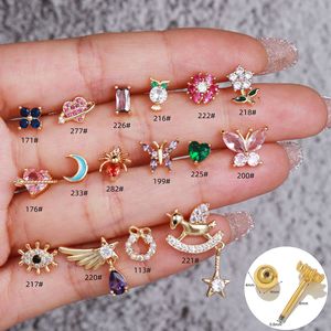 Pendientes Modernos ZUOLA con Circonita 5A, Estilo Metálico, Chapados en Oro de 18K, Postes de <span class=keywords><strong>Titanio</strong></span> para Perforaciones, Cómodos para Uso Diario - Product Image 4