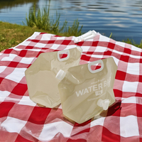Sac à eau pliable pour voyage avec bec verseur buse d'aspiration emballage de boisson pochette en plastique avec valve pour eau minérale