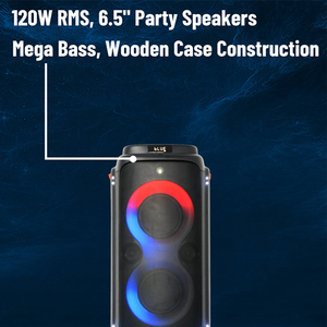 Dual 6.5inch TWS Wireless Portable Splash-Resistant Party <b>Speaker</b> DSP2612A Party <b>Speaker</b> DSP2612A DSP2612A - Product Image 4