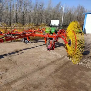 4.8 Arbeits breite 8 Räder montiert Hydraulic Trailed Wheel Hay Rake