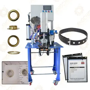 Máquina de prensa de ojales totalmente automática confiable para pancartas de PVC para imprentas
