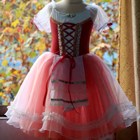 Nouvelle robe de costume de ballet Giselle pour filles et adultes, jupe de danse professionnelle en velours et tulle, modèle robe en tulle - 47
