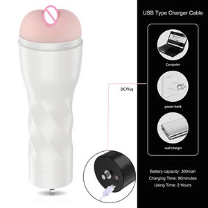 Himsmith alat masturbasi pria dengan sistem kliklok <span class=keywords><strong>3</strong></span> Kecepatan + 2 mode bergetar Stroker pria dengan pengendali jarak jauh terowongan seks Anal/Oral - Product Image 4