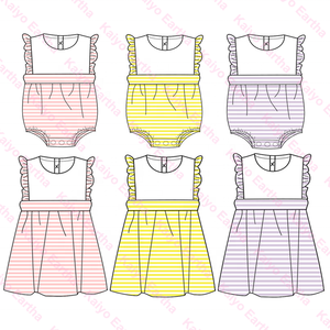 Pagliaccetti monogramma per <span class=keywords><strong>bambina</strong></span> e neonati in cotone morbido lavorato a maglia primavera estate vestono le bambine di Pasqua - Product Image 2