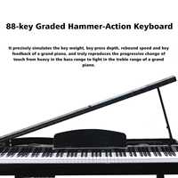 Piano numérique électronique professionnel Beisite B-86, orgue électrique 88 touches, en bois, haut-parleur intégré, rechargeable, intelligent pour débutants