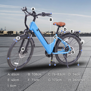 Vélo de loisirs électrique, 48V500W, sept vitesses, amortissement, frein à disque, feux avant et arrière, batterie au lithium - Product Image 6