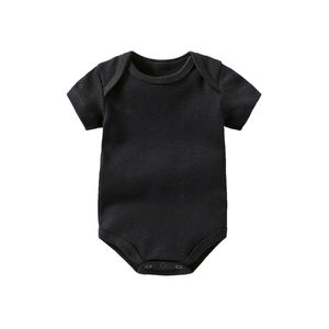 <span class=keywords><strong>Ropa</strong></span> de Bebé Personalizada, Mameluco de Manga Corta con Cuello Triangular para Bebé Niño o Niña, Mono de Algodón Sólido para Verano, Pelele para Recién Nacidos - Product Image 3