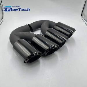 Embouts d'échappement doubles latéraux de style GTS en acier inoxydable de haute qualité FlowTech pour Porsche Cayenne 958 2011-2017 Professionnel - Product Image 3