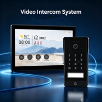 Solution d'interphone vidéo intelligent pour immeubles multi-appartements, système de contrôle d'accès par visiophone IP, moniteur IP65, écran 1P 2K, application Tuya